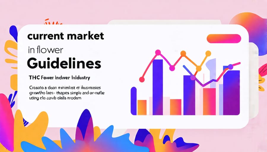 Graph illustrating the growth trends and key statistics in the THC flower market